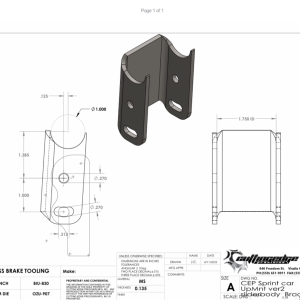 1" Zero Clearance Weld on Upper Bracket (set)